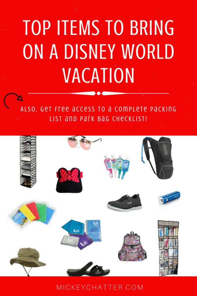 A complete list of the top items to bring to Disney World. Don't forget any of these items!