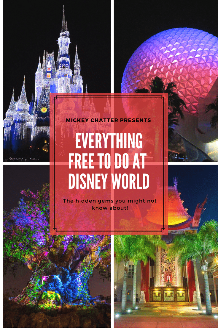 Free things to do at Disney! All the free things to do in the parks that you may not know about. Find out what you can do for free at Magic Kingdom, Epcot, Hollywood Studios and Animal Kingdom!