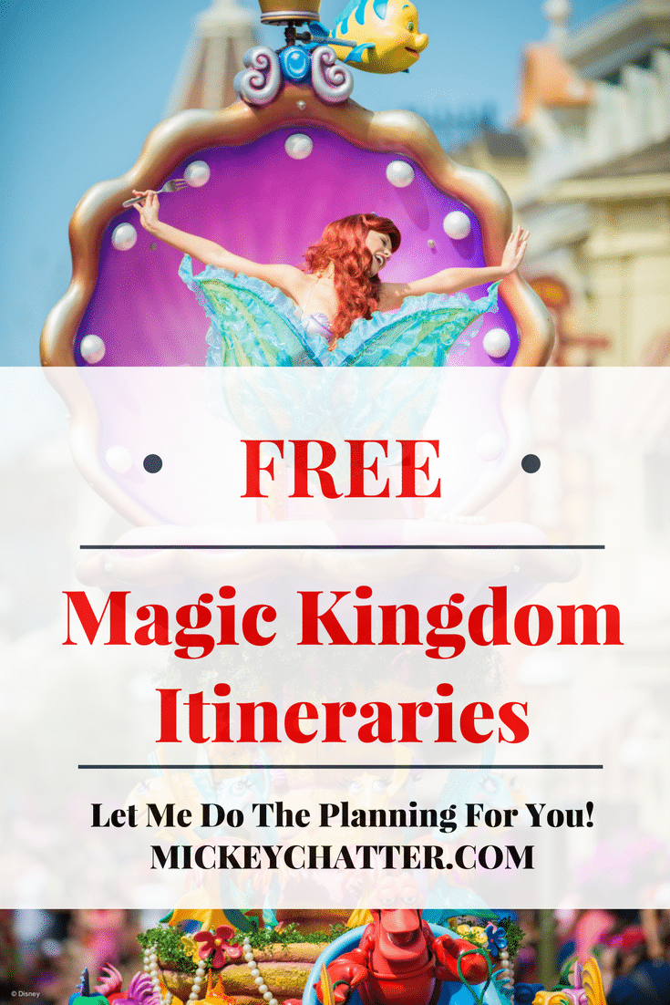 Get your FREE Disney World Magic Kingdom Itineraries