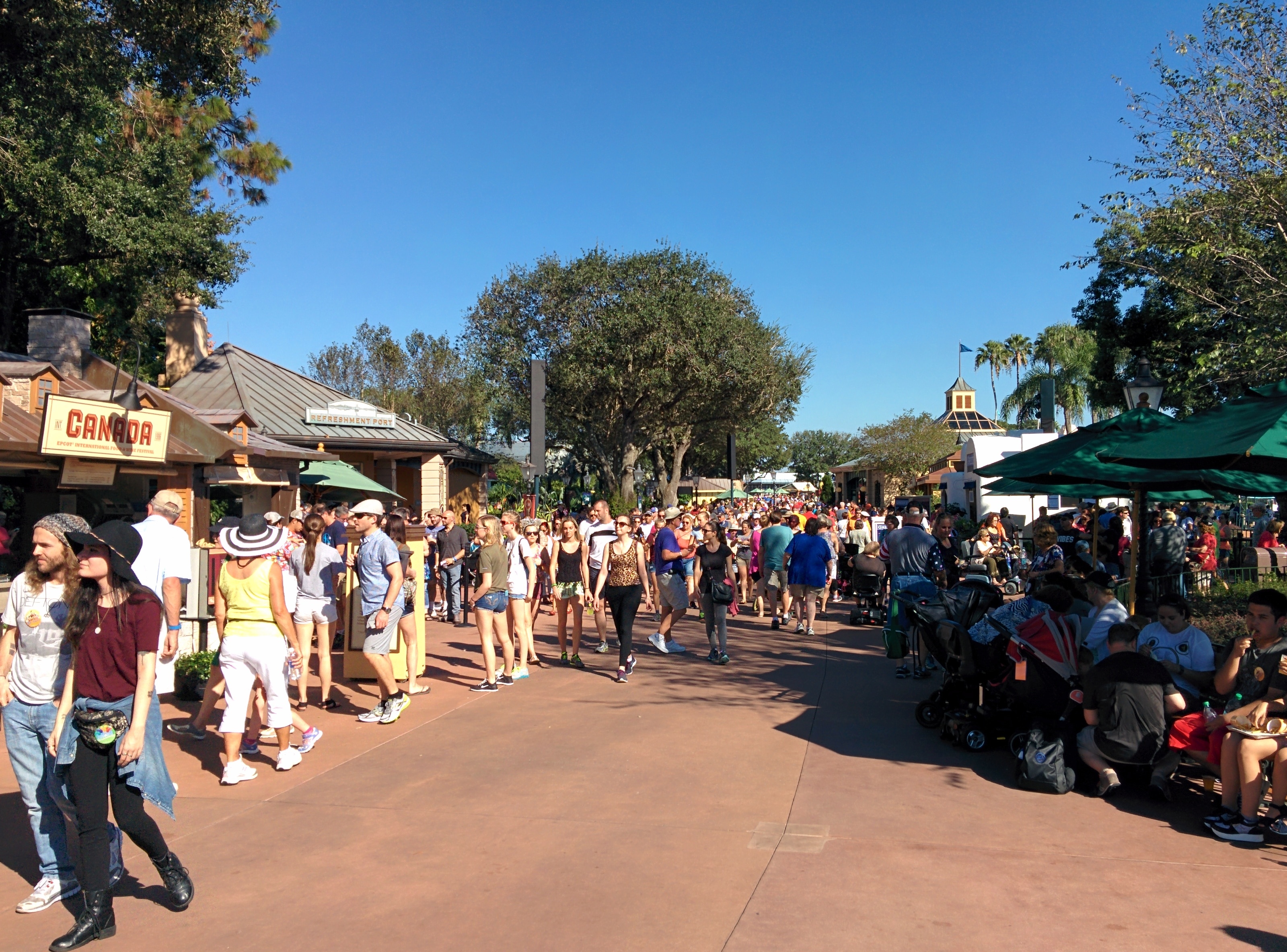 High crowds at Epcot during the food & wine festival