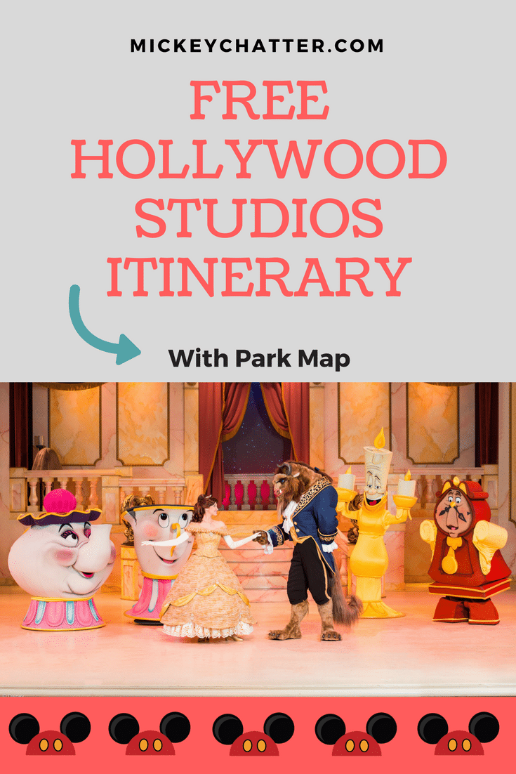 FREE Hollywood Studios Itinerary with park map - Disney World