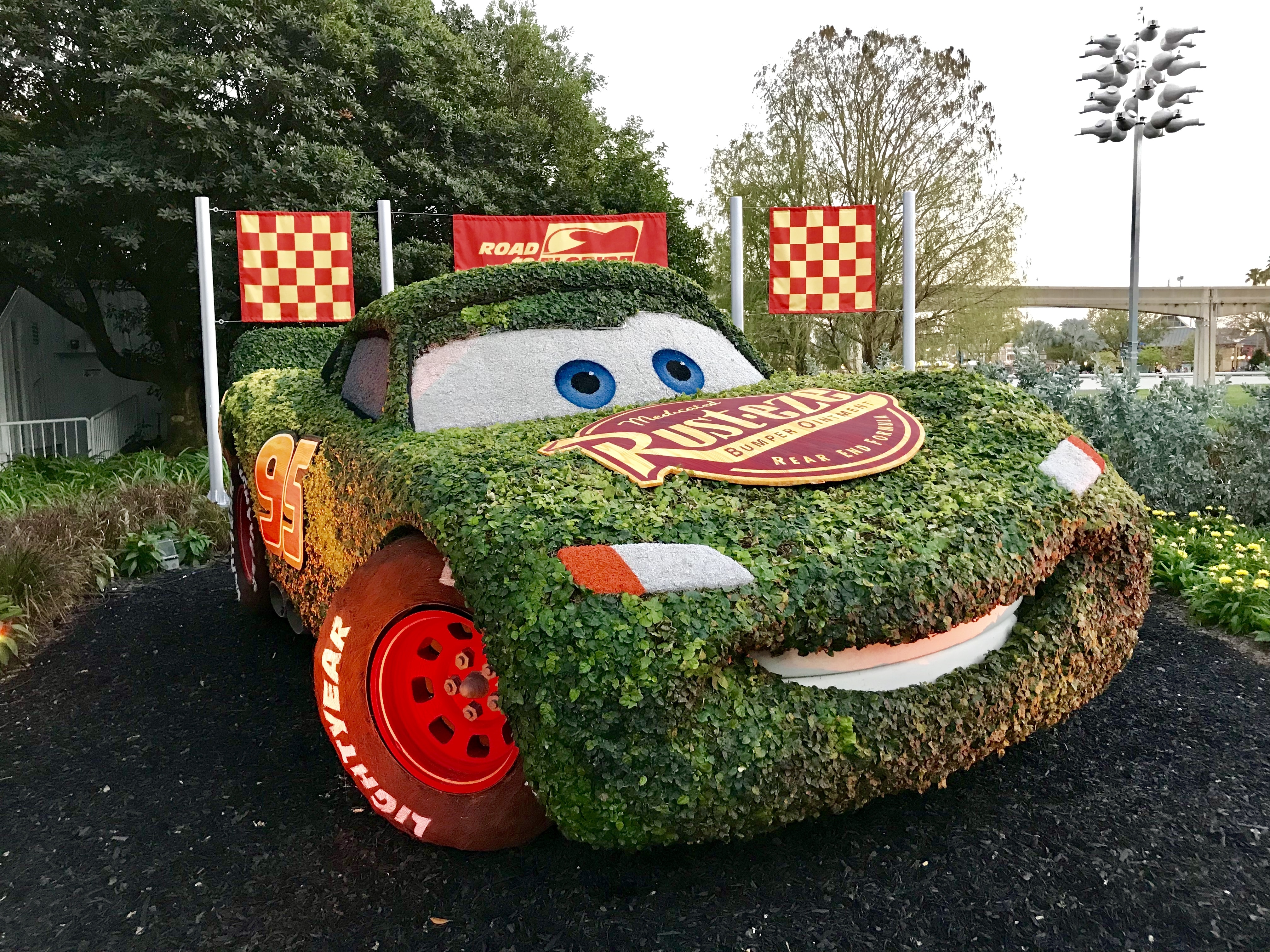Lighting McQueen at Disney's Epcot Flower and Garden Festival 2018