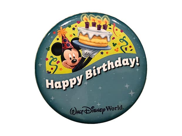 Disney birthday celebration button