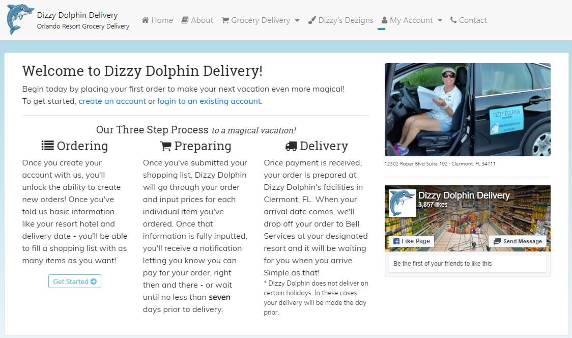 Dizzy Dolphin Disney grocery delivery service