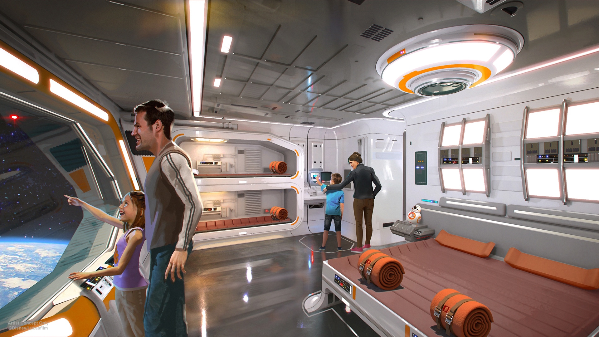 A Disney Star Wars hotel with a view in to space