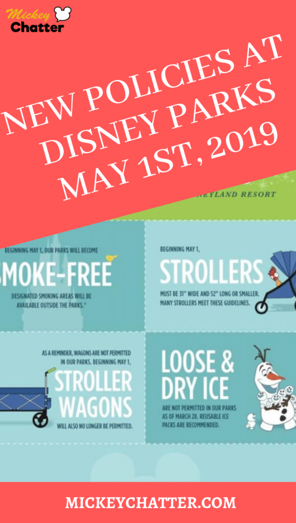 New policy changes at the Disney Parks taking affect May 1st, 2019. Make sure you know about these changes affecting strollers, smoking areas and loose ice! #disneyworld #disneyparks #disneypolicies #disneytravelagent #disneytravelplanner #disneytrip #disneyvacation