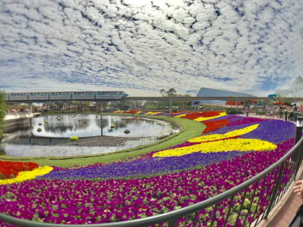 Future World Gardens at Epcot with monorail