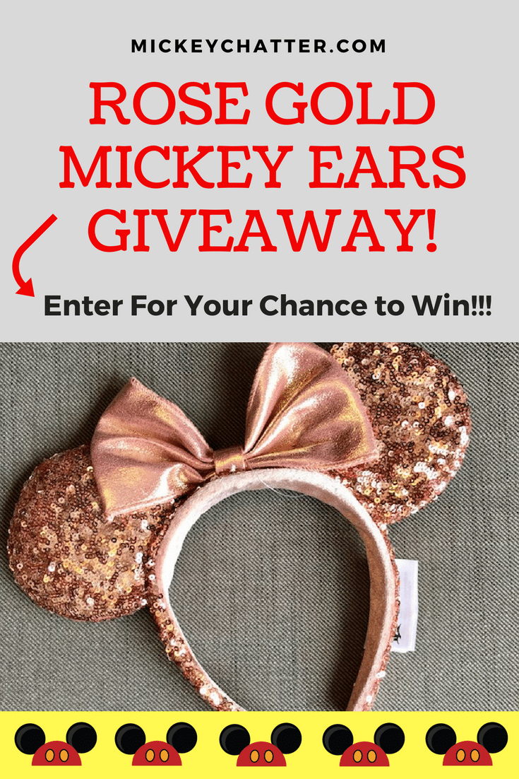 Enter for your chance to win a pair of Rose Gold Mickey Ears!!!!