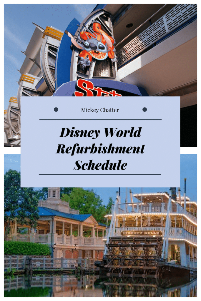 The Disney World Refurbishment Schedule Mickey Chatter