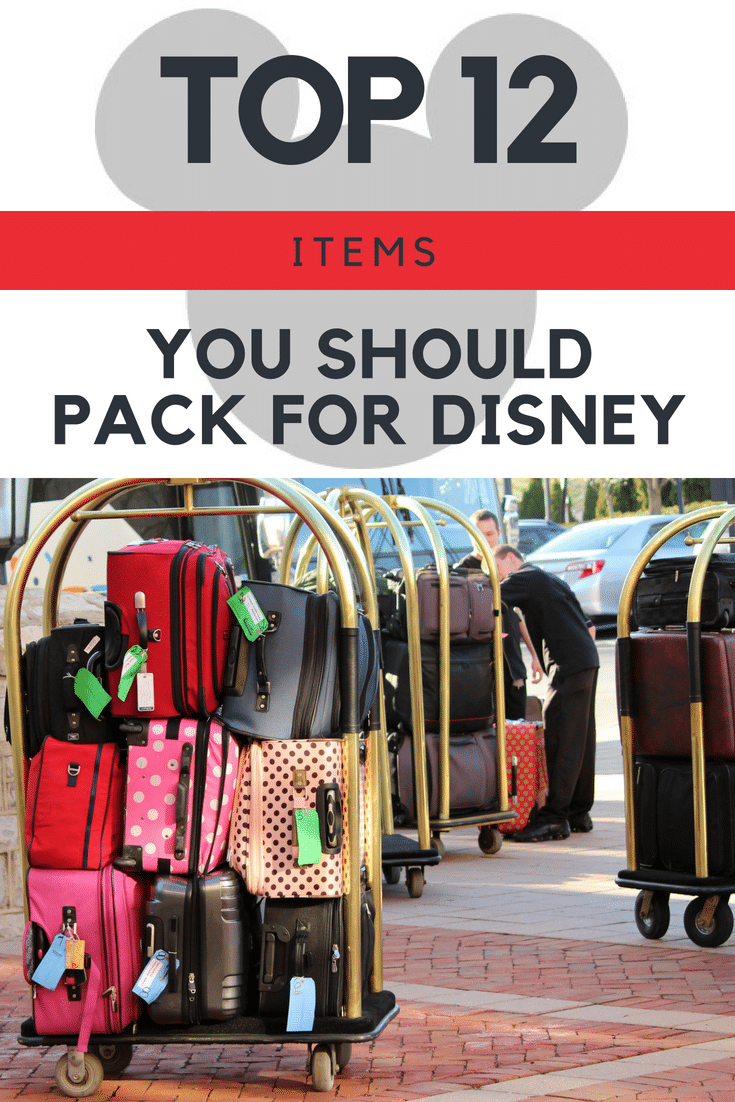 The top items to pack for a trip to Disney World, don't leave home without them! #disneyworld #disneyplanning #disneypacking #disneyvacation