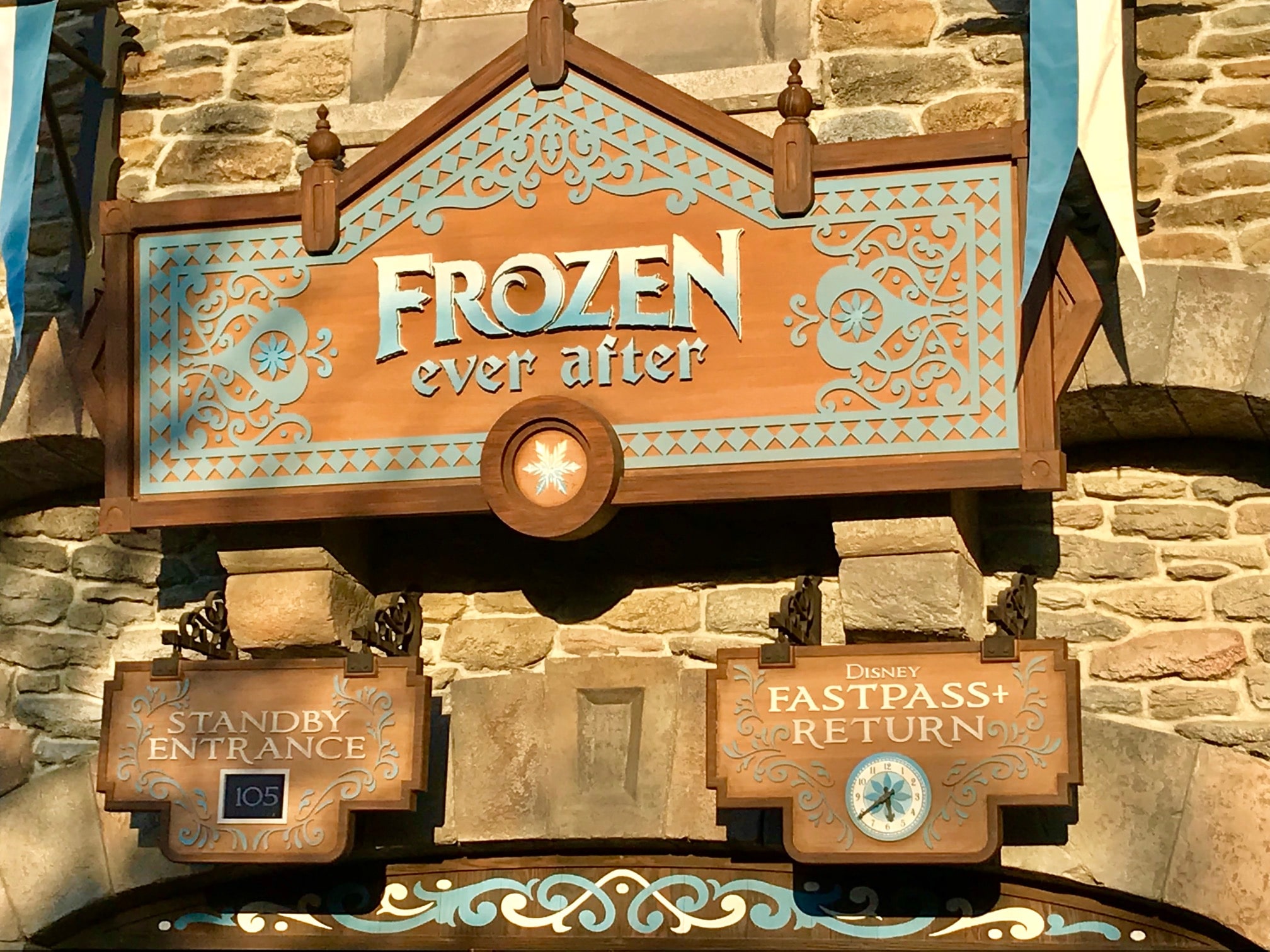 Frozen Ever After in Epcot with a 105 minute wait