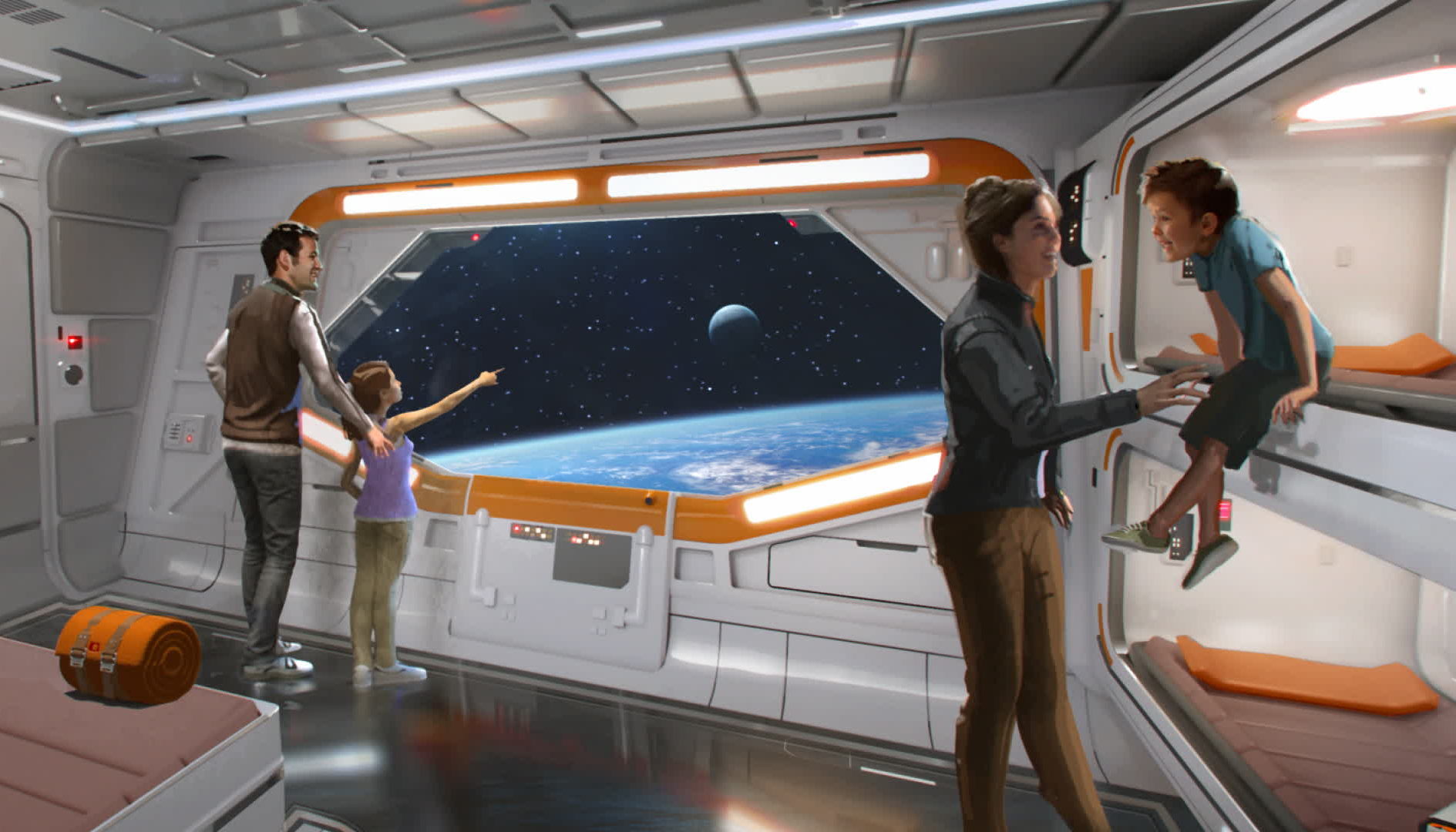 Disney Star Wars hotel room, art rendering