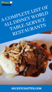 Complete Disney World Table-Service Restaurant List - Mickey Chatter