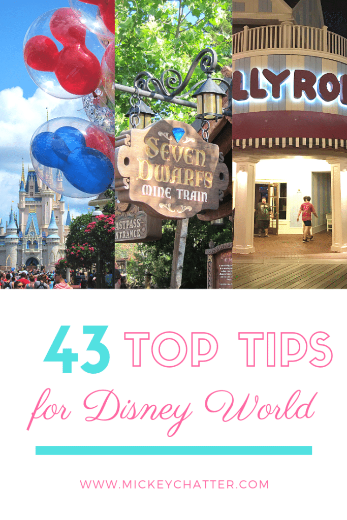 43 amazing top tips for your next Disney World vacation! Get secret tips from well seasoned Disney World traveller! #disneyworld #disneytips #disneyplanning #disneytrip #disneyvacation #travelagent #mickeychatter #clickthemouse