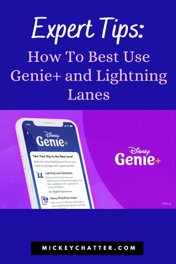 Get some tips about Genie+ strategies for Disney World, all the ins and outs for Lightning Lanes. #wdw #disneyworld #waltdisneyworld #lightninglanes #genieplus #disneyrides #travelagent #disneyparks #disneyfun